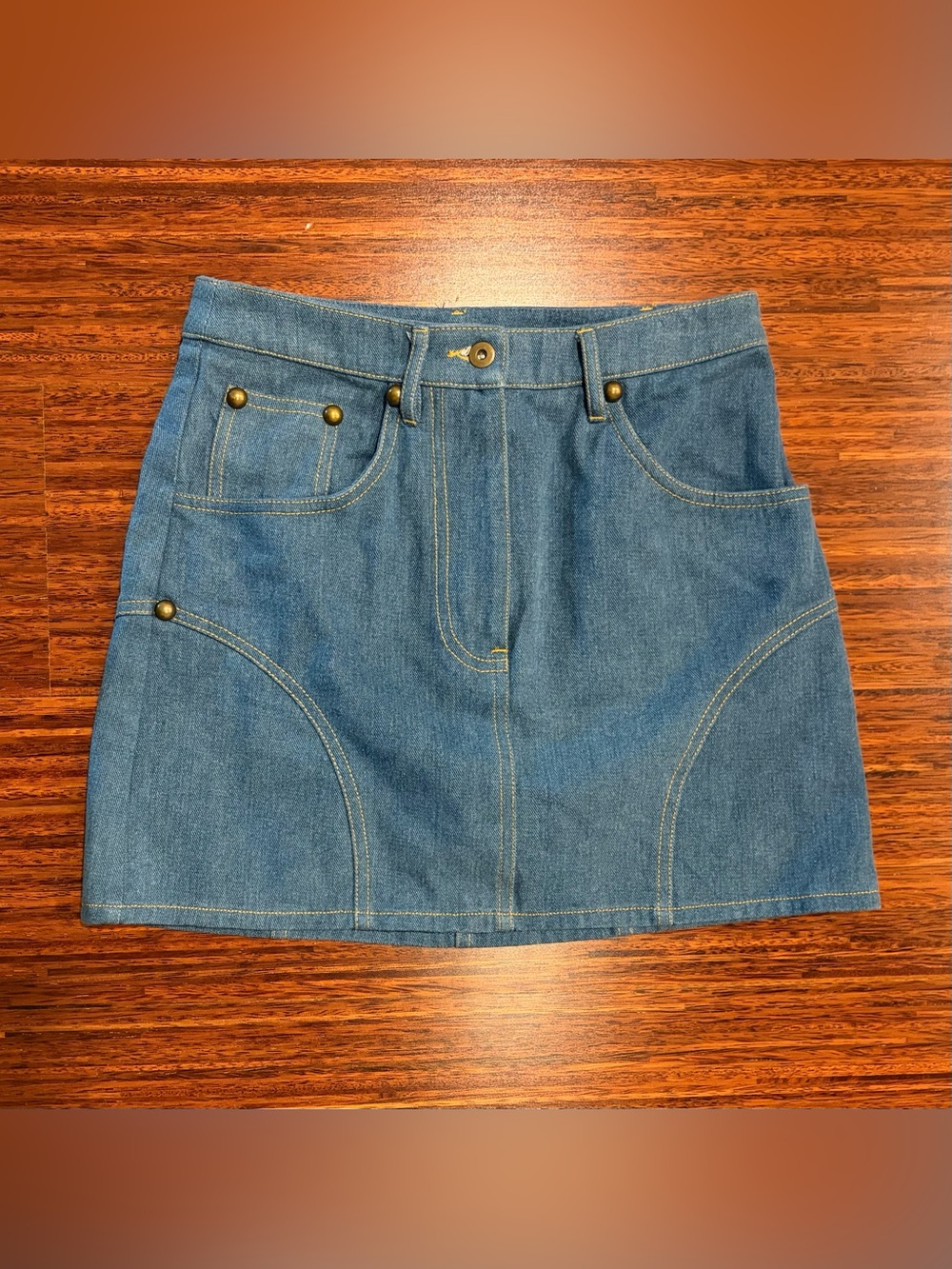 Lovers + Friends Mira Denim Mini Skirt XS Y2K festival fashion